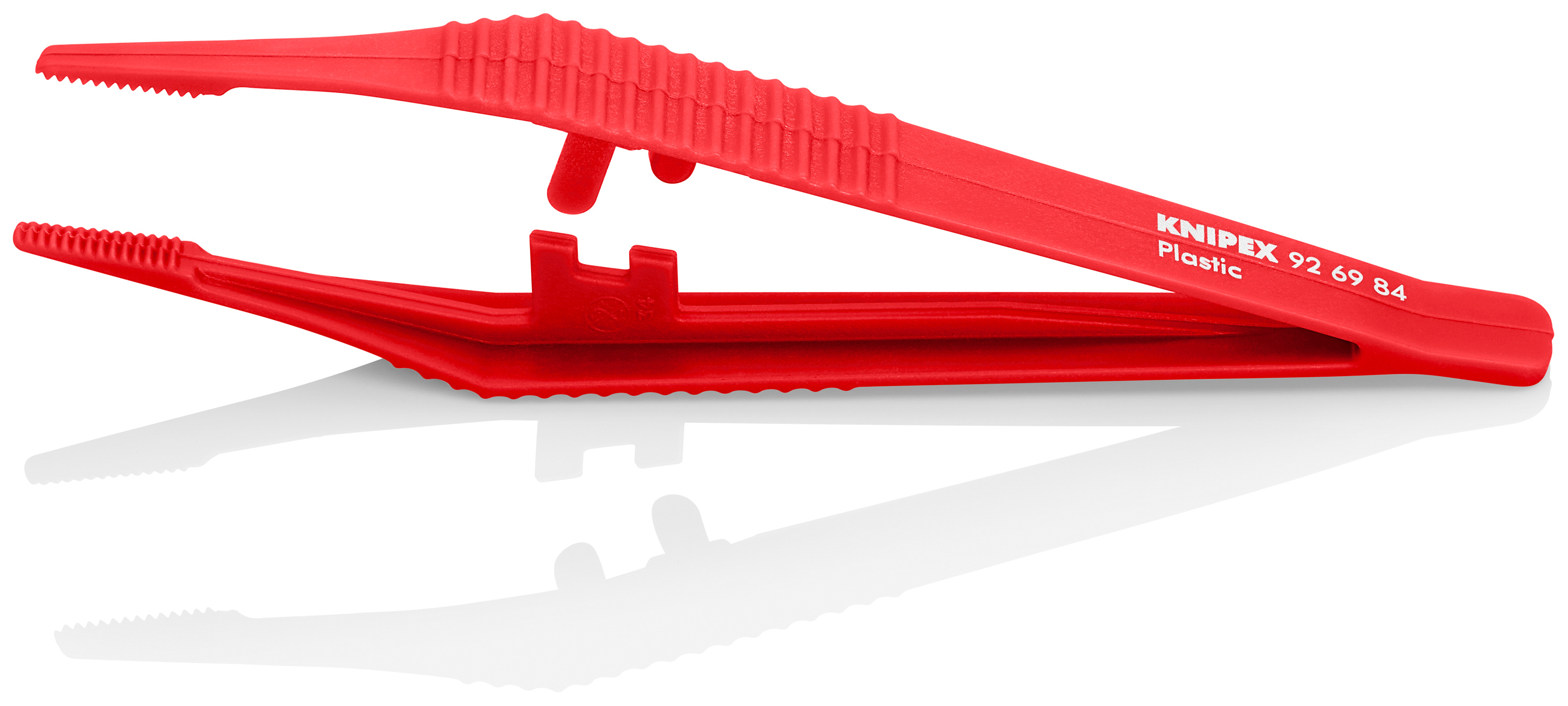 Brucelle de précision 130mm droite - Bouts carrés émoussés - Plastique robuste KNIPEX - 926984