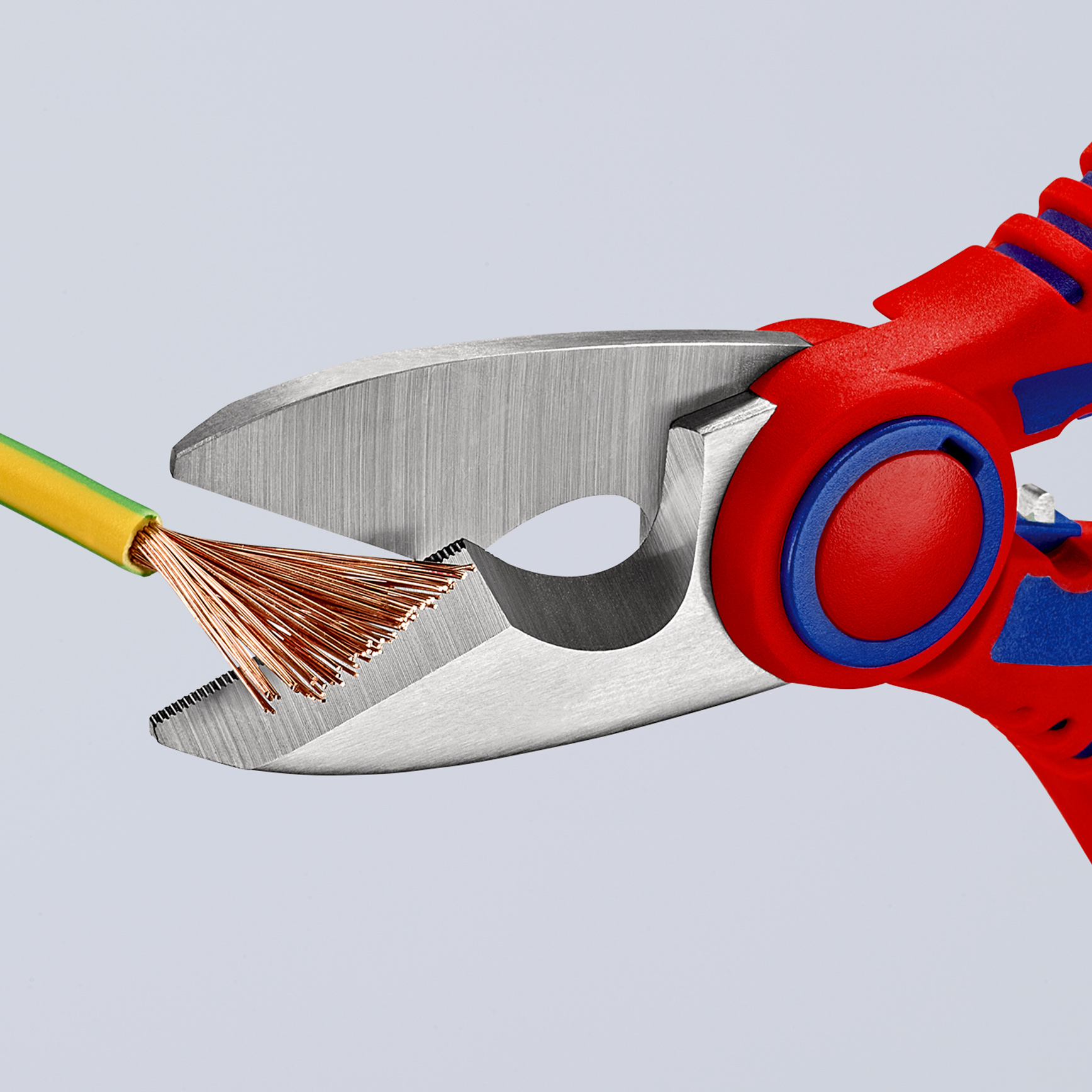 Ciseaux d'électricien - 160 mm, sur carte, sous blister - KNIPEX - 95 05 10 SB