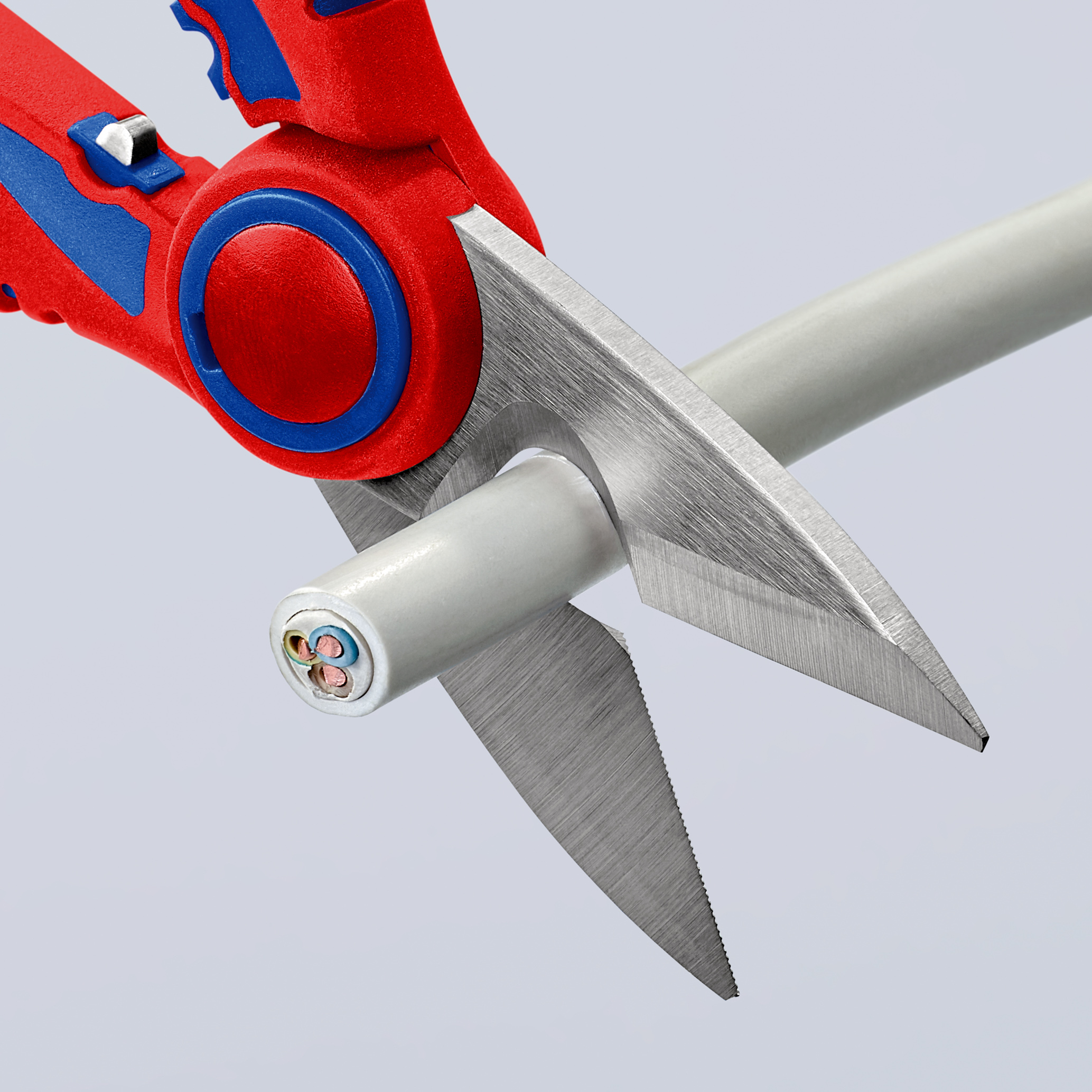 Ciseaux d électricien 160mm - Gainage bi-matière - Tranchant en inox KNIPEX - 950510SB