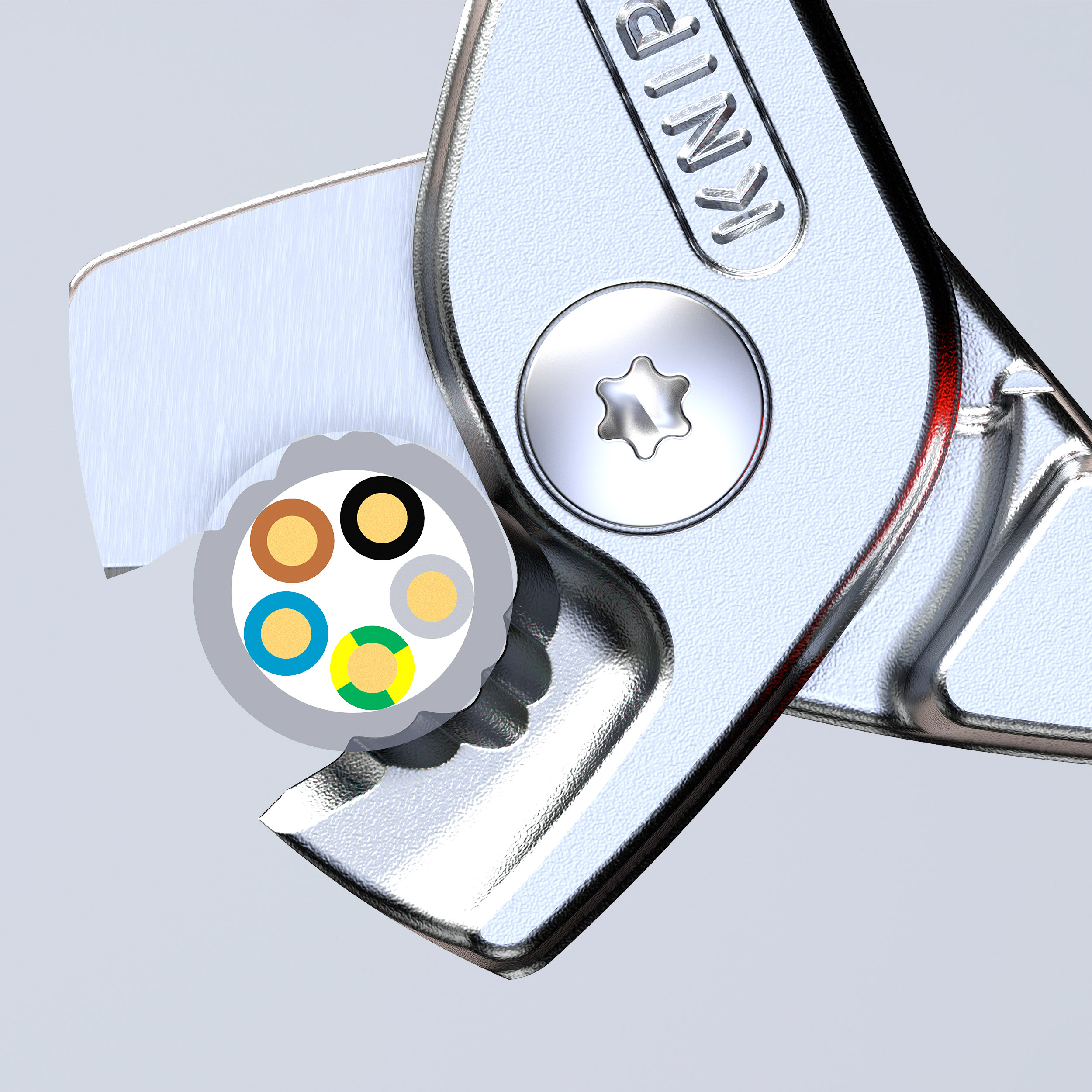 Coupe-câbles StepCut 160mm Ø15mm/50mm² - Sur carte - KNIPEX - 9512160SB