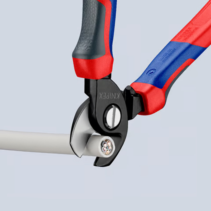 Coupe-câbles 165mm - D15mm/50mm² Cu/Al - Gainage tri-matière KNIPEX - 9512165