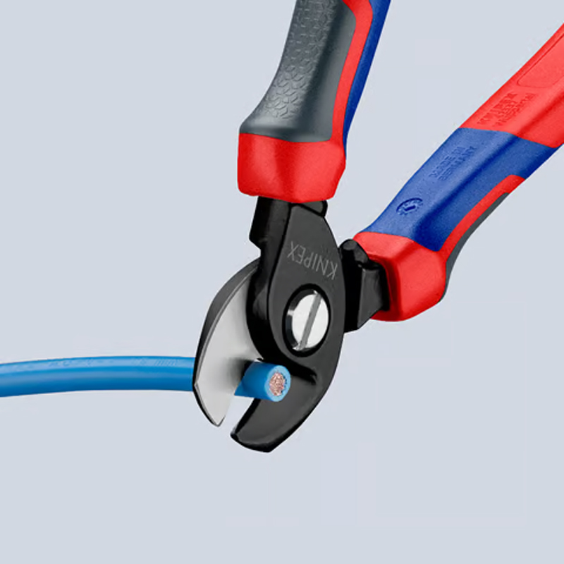 Coupe-câbles 165mm - D15mm/50mm² Cu/Al - Gainage tri-matière KNIPEX - 9512165