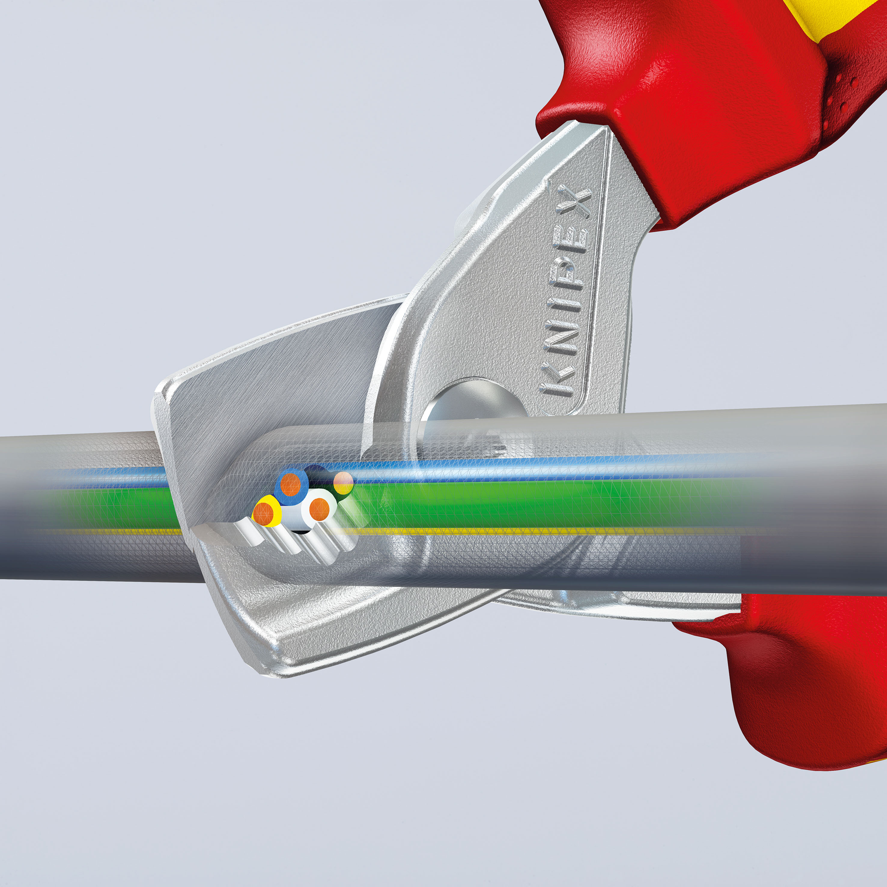 Coupe-câbles StepCut - 160mm - Chromé - Isolé 1000V - Cu/Al Ø15mm/50mm² KNIPEX - 9516160SB