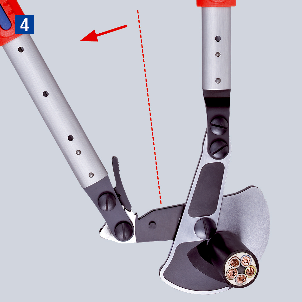 Coupe-cable poign. telescop. 570mm ø38mm KNIPEX - 95 32 038