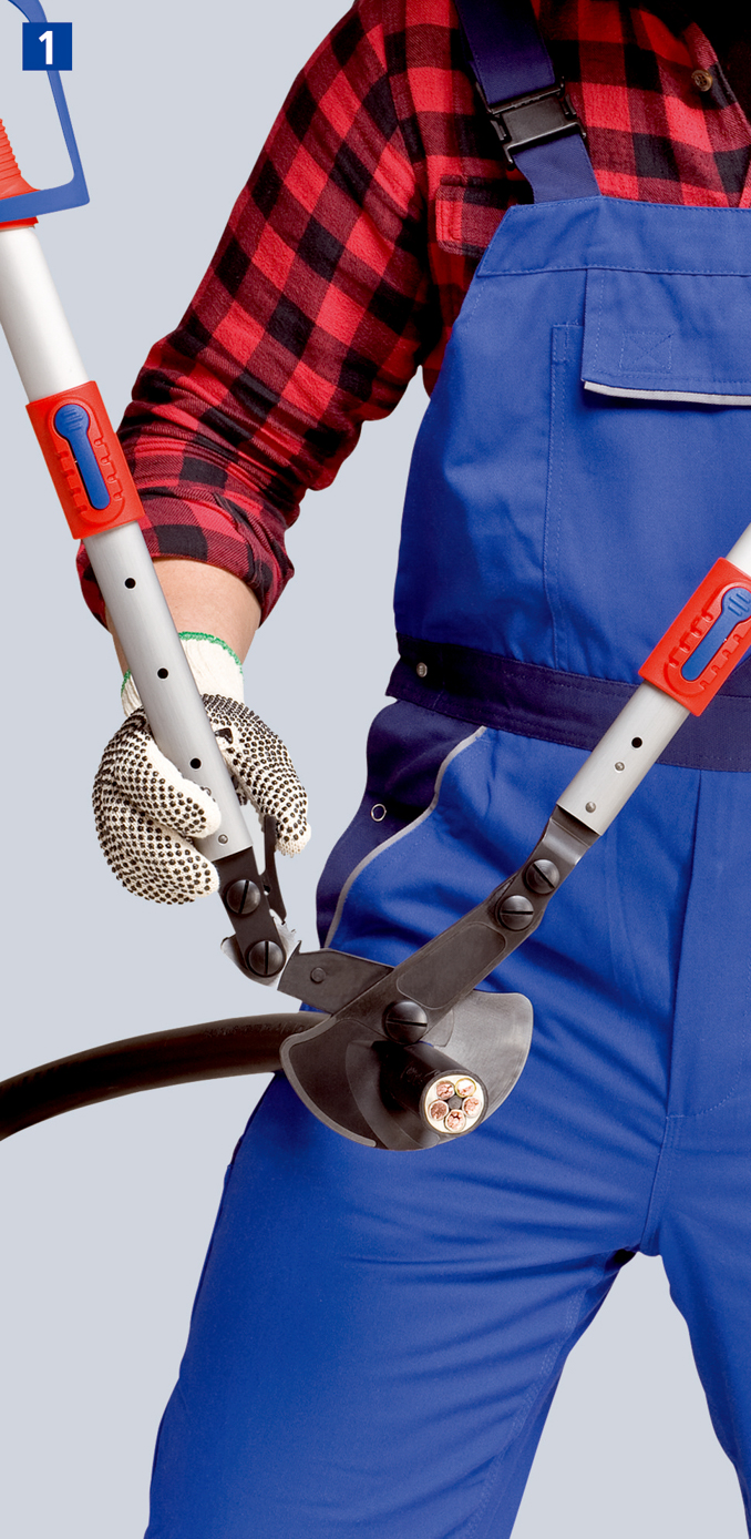 Coupe-cable poign. telescop. 570mm ø38mm KNIPEX - 95 32 038