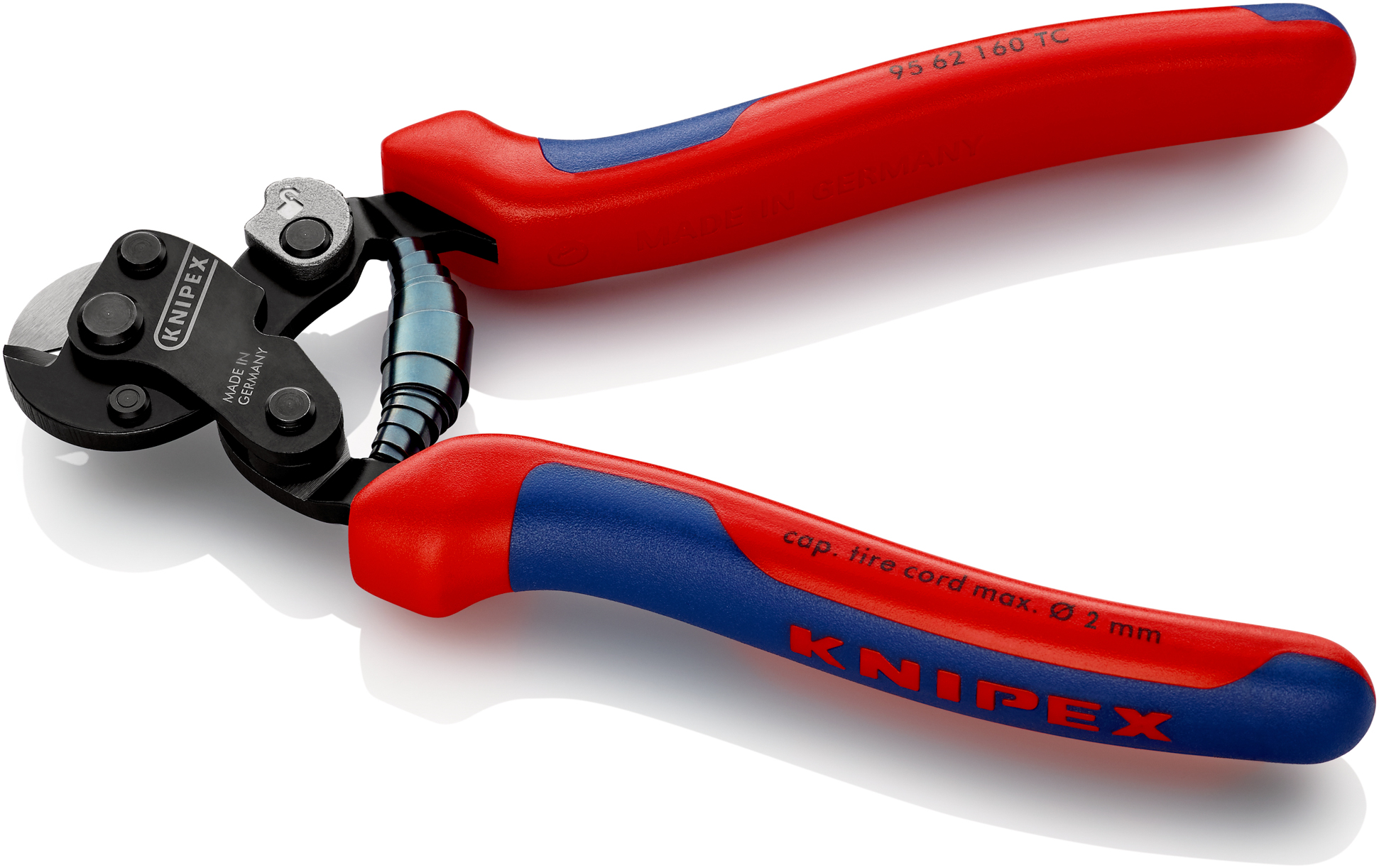 Coupe-cables acier 160mm ø6mm spe nappe KNIPEX - 95 62 160 TC