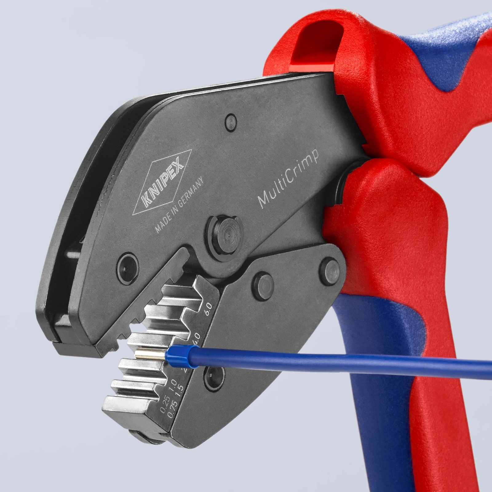 Pince à sertir MultiCrimp 250mm - Bi-matière - Fournie avec 3 matrices - SC KNIPEX - 973303