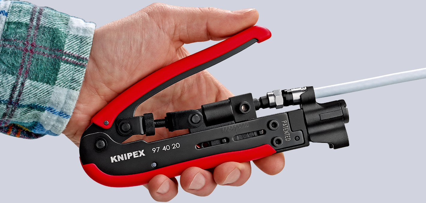 Outil de compression pr connecteurs coax KNIPEX - 97 40 20 SB