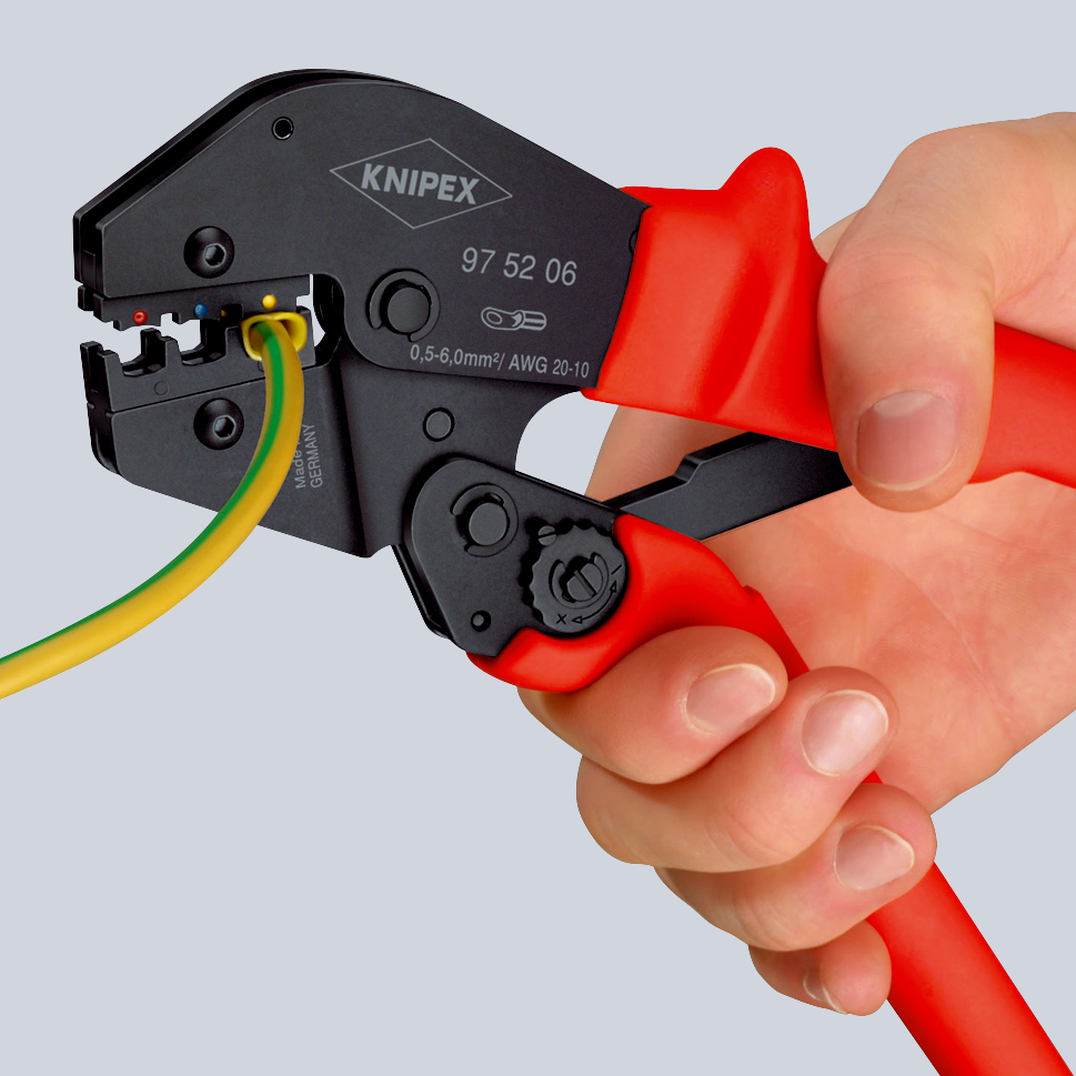 Pince sertir prise a 2 mains av 1 profil KNIPEX - 97 52 05 SB