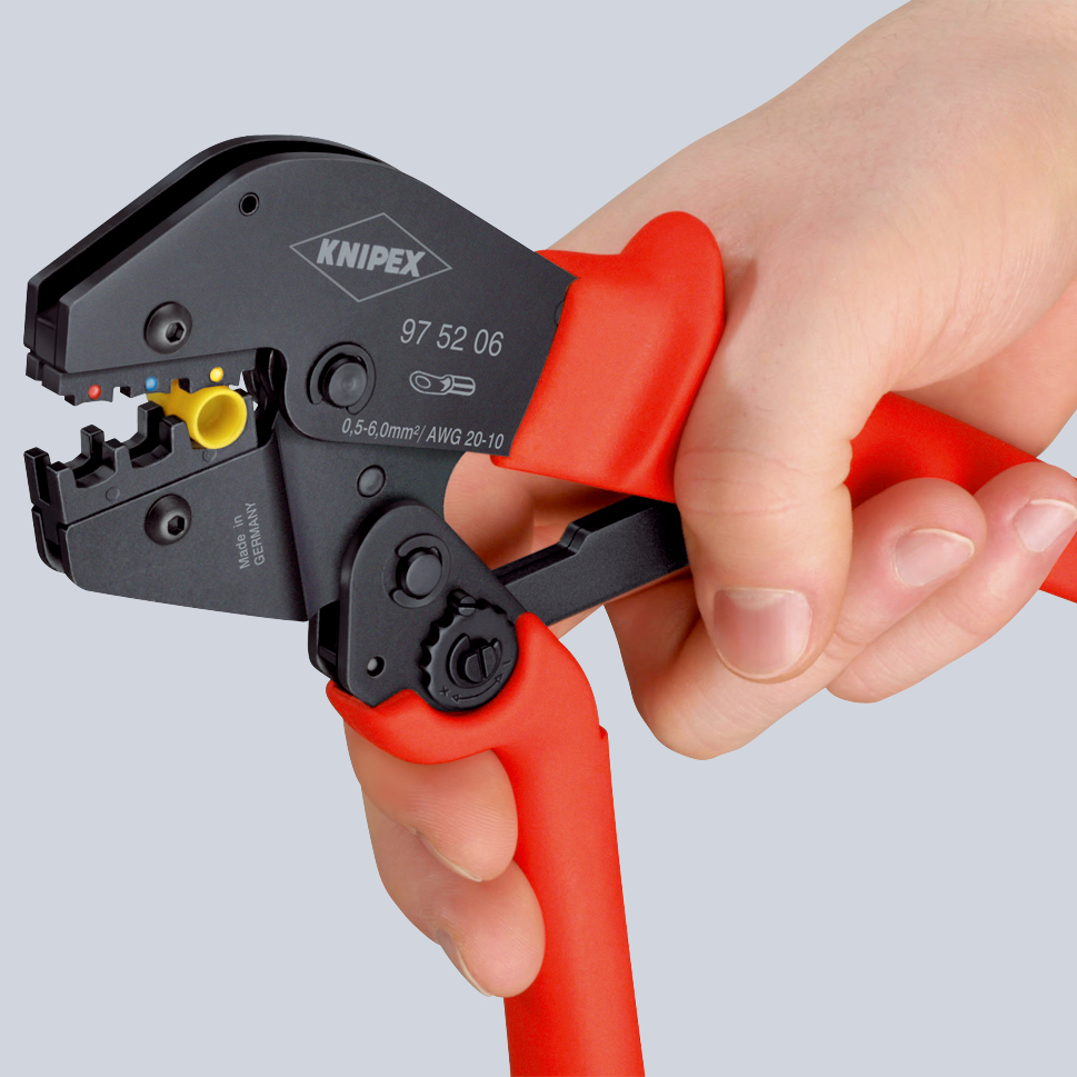 Pince sertir prise a 2 mains av 1 profil KNIPEX - 97 52 05 SB