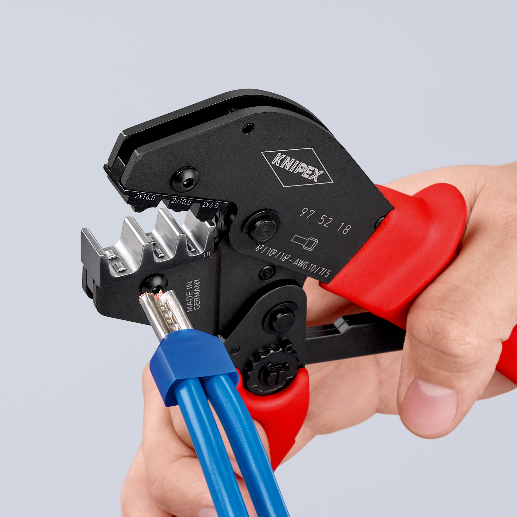 Pince pour embouts doubles 2x6-10-16mm² KNIPEX - 97 52 18