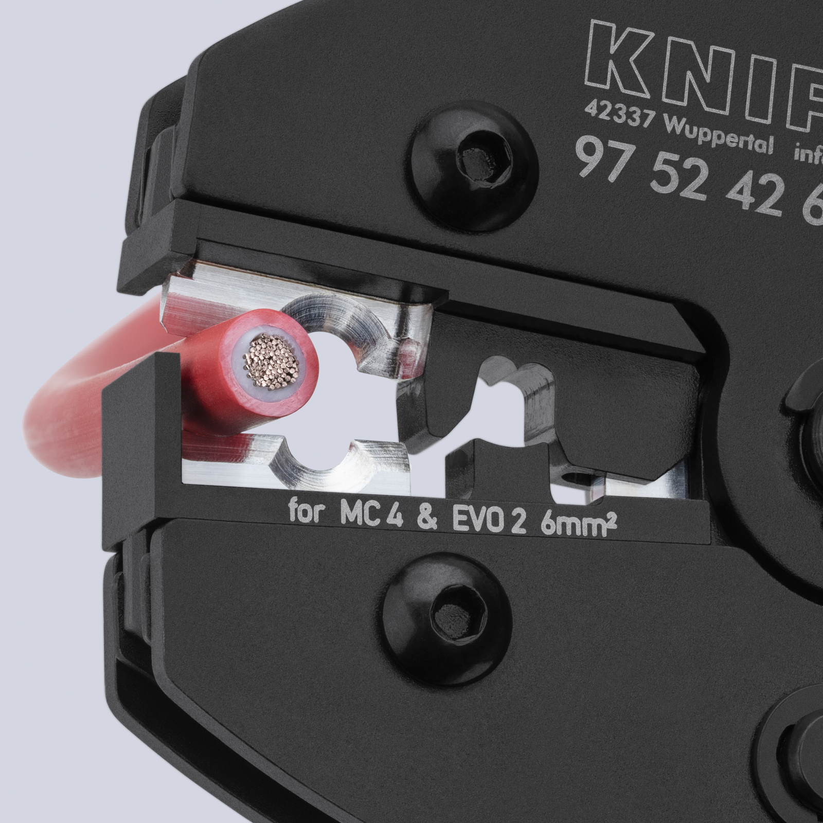 Pince à sertir photovoltaïque. 6mm² PreciForceMC4 KNIPEX - 9752426