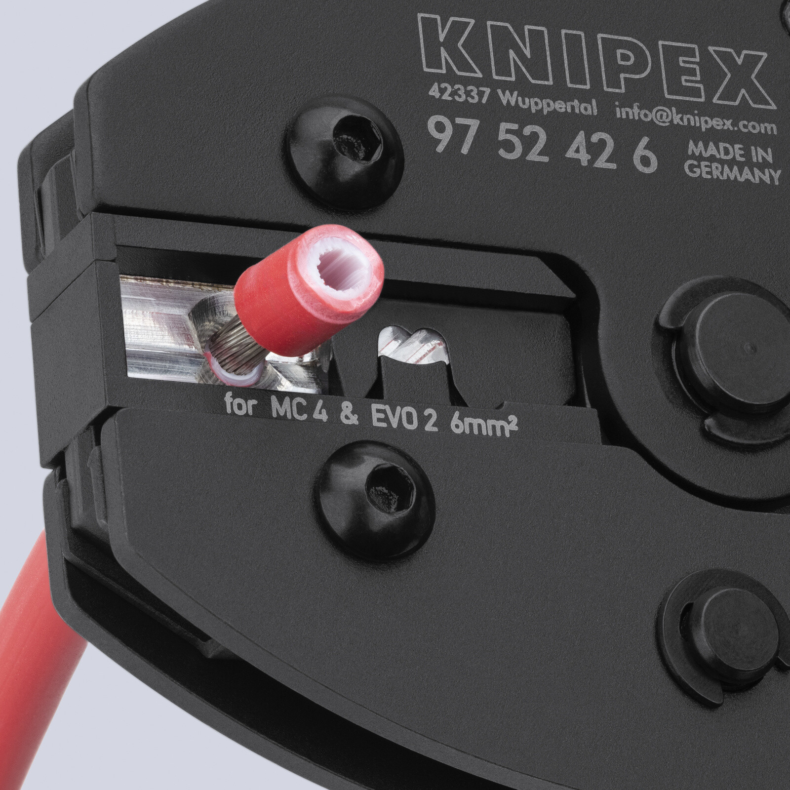 Pince à sertir photovoltaïque. 6mm² PreciForceMC4 KNIPEX - 9752426