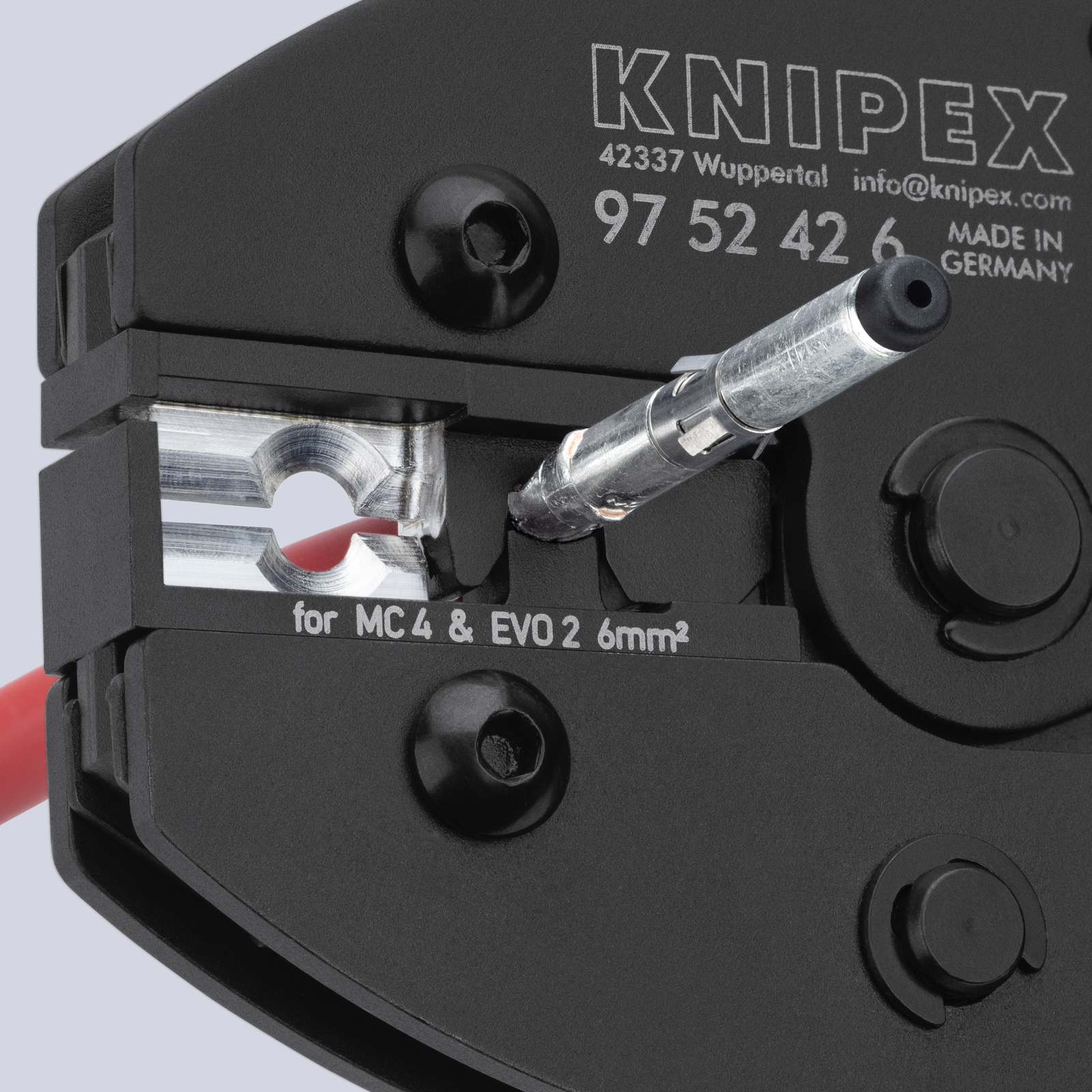 Pince à sertir photovoltaïque. 6mm² PreciForceMC4 KNIPEX - 9752426