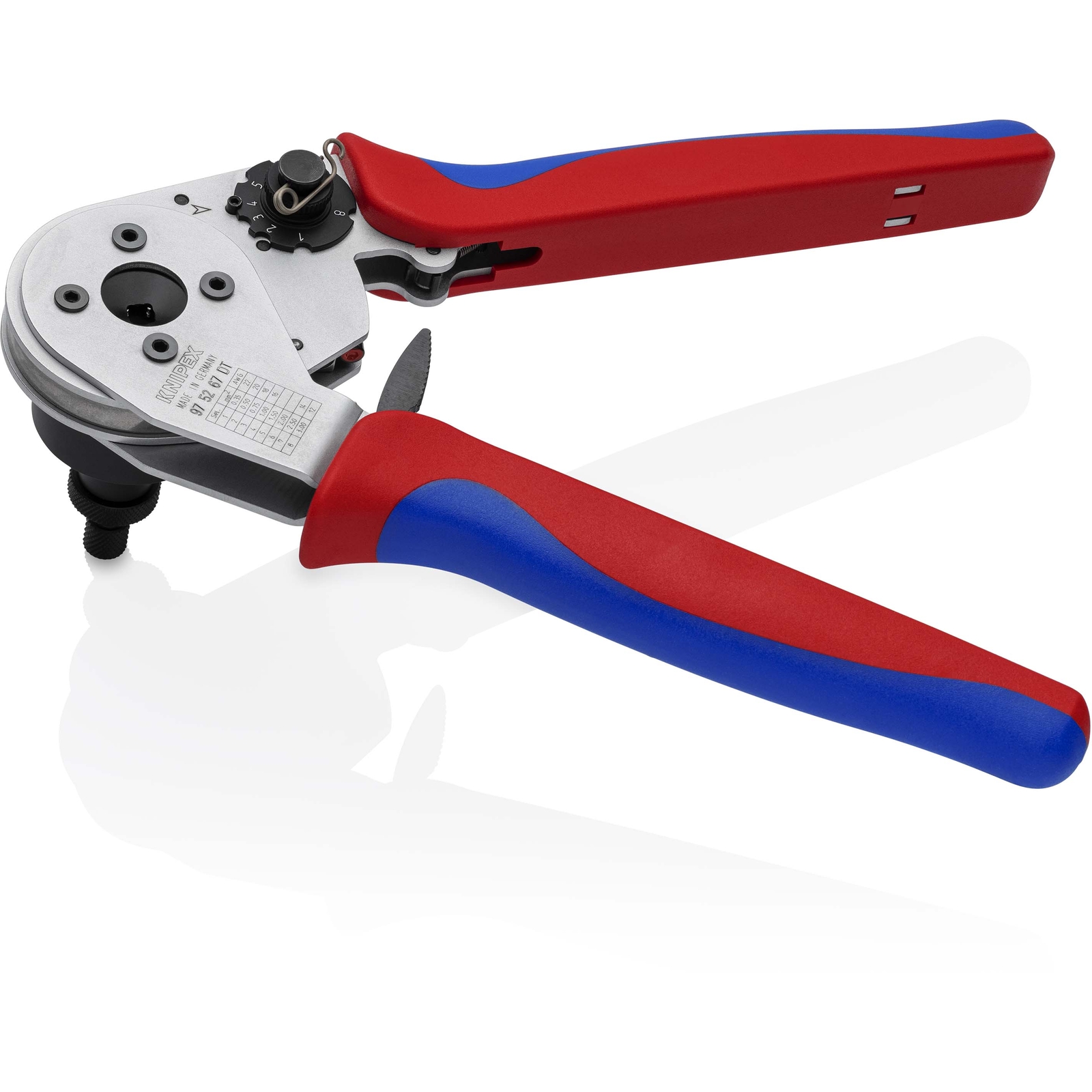 Pince à sertir 4/8 points pour contacts tournés série DT de TE Connectivity KNIPEX - 975267DT