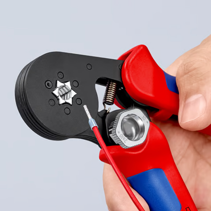 Pince à sertir auto ajustable pour embouts de câble avec accès latéral - KNIPEX - 97 53 14