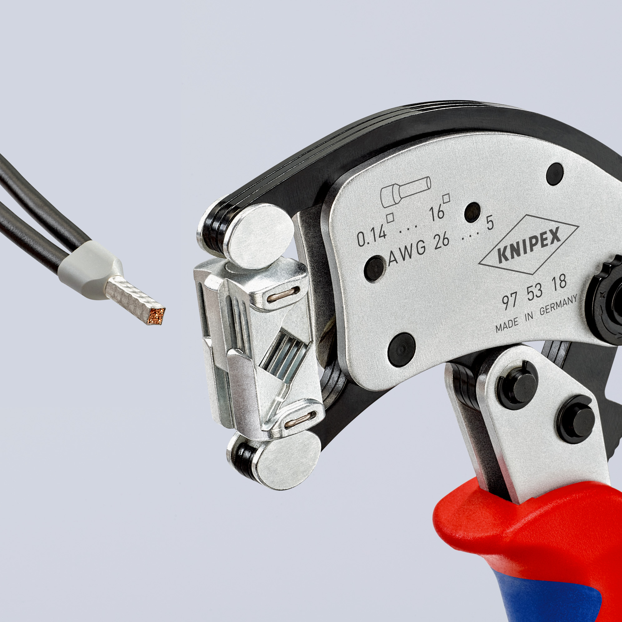 Pince a sertir 360° embouts 0,08-16mm² KNIPEX - 97 53 18 SB