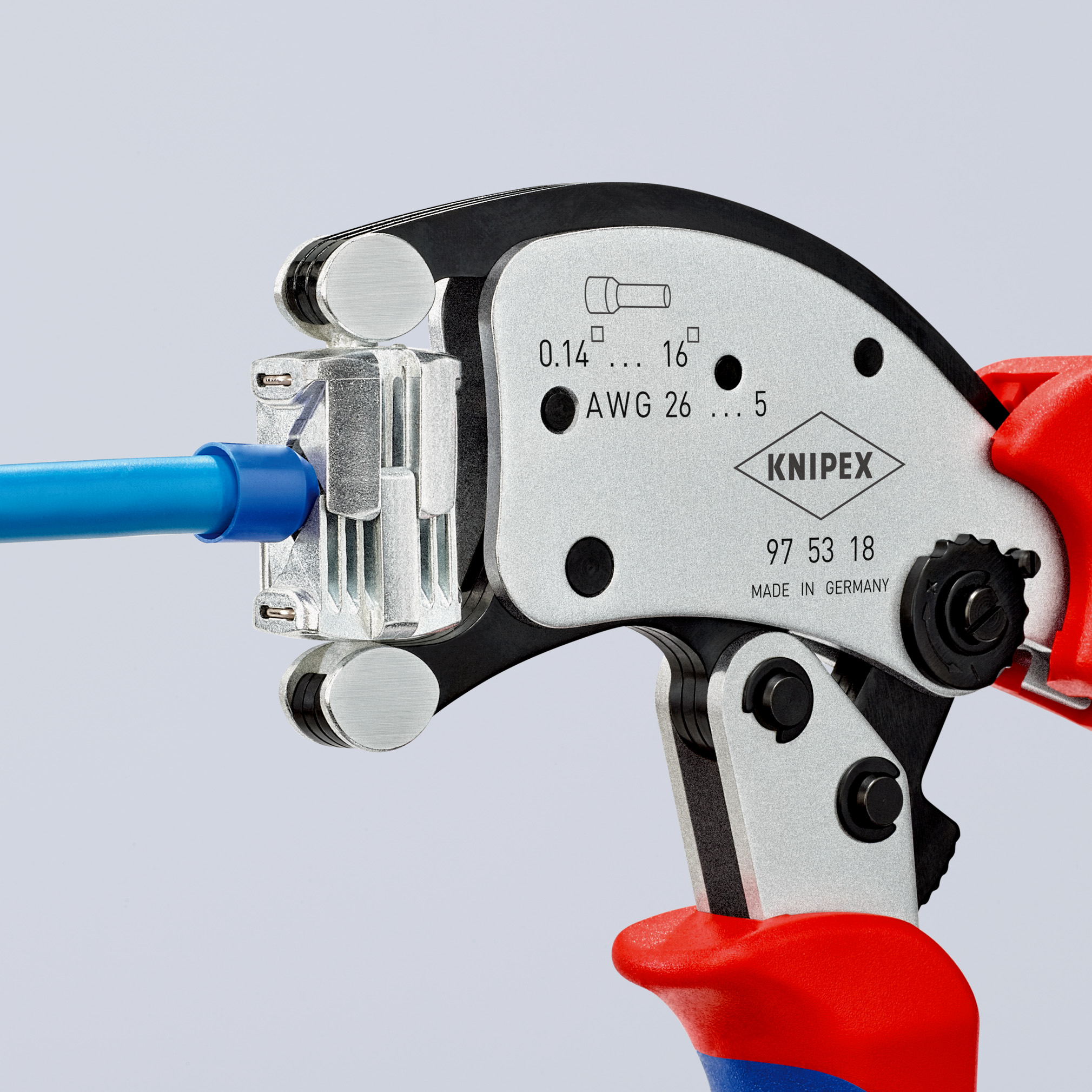Pince a sertir 360° embouts 0,08-16mm² KNIPEX - 97 53 18 SB