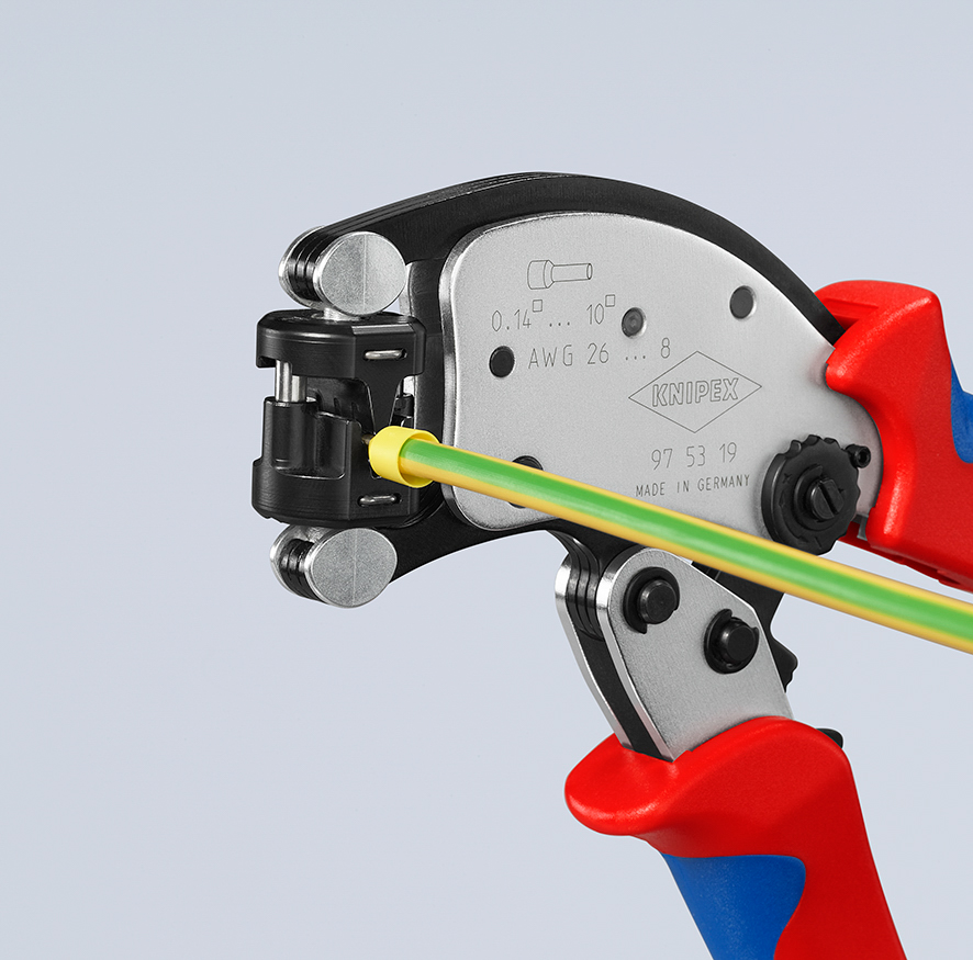 Pince à sertir les embouts automatique de 0,14 à 10mm² à tête rotative KNIPEX - 975319