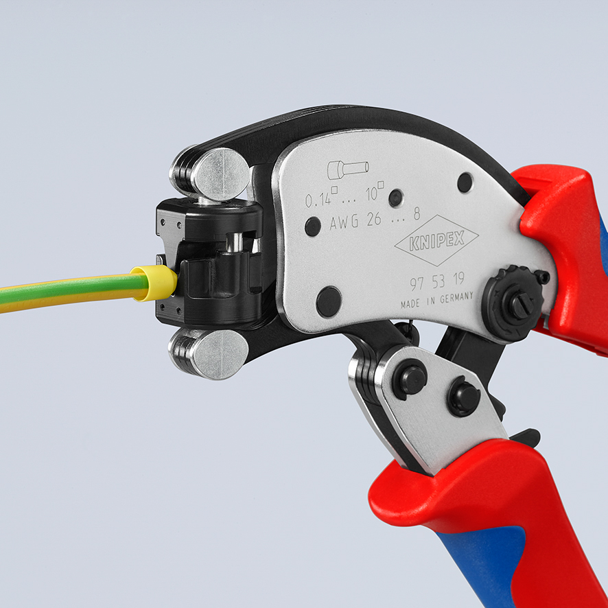 Pince à sertir les embouts automatique de 0,14 à 10mm² à tête rotative KNIPEX - 975319