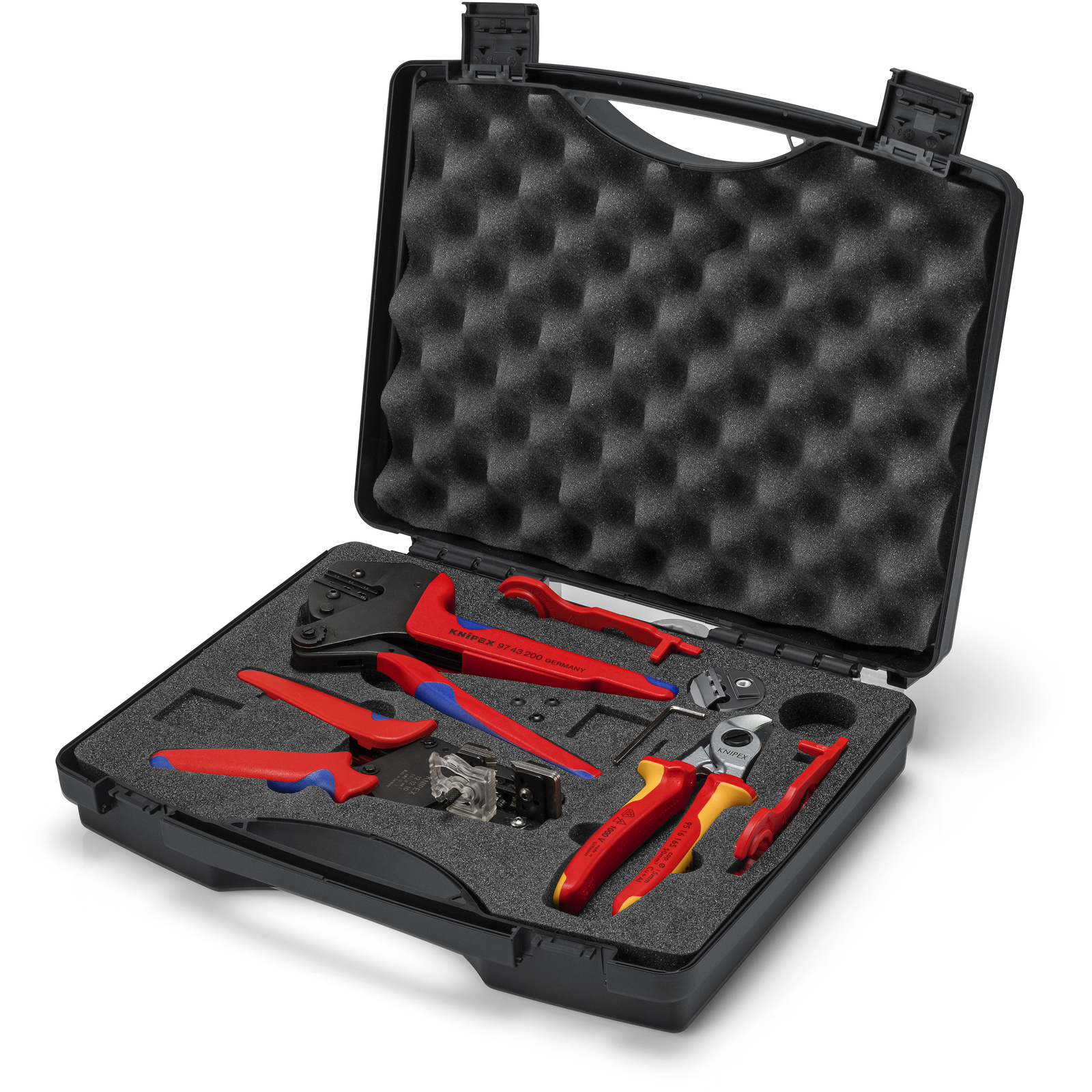 Mallette à outils photovoltaïques MC4 pour coupe dénudage et sertissage KNIPEX - 979104V01