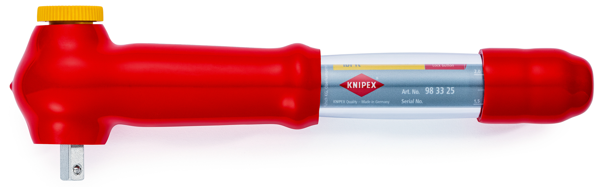 Cle dynamometriq 3/8' 5-25nm 290mm 1000v KNIPEX - 98 33 25