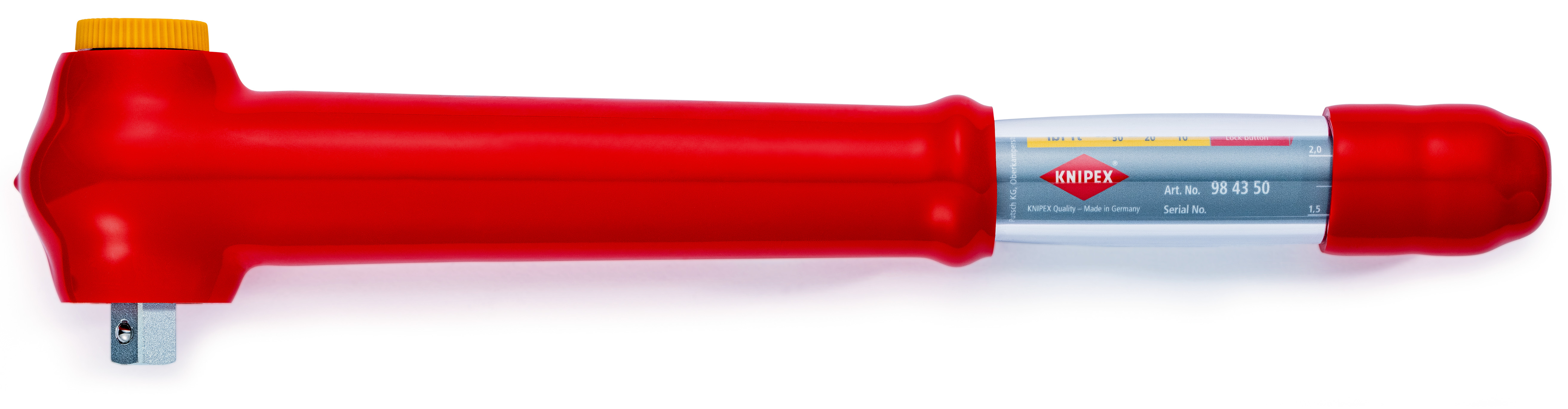 Cle dynamometriq 1/2' 5-50nm 385mm 1000v KNIPEX - 98 43 50