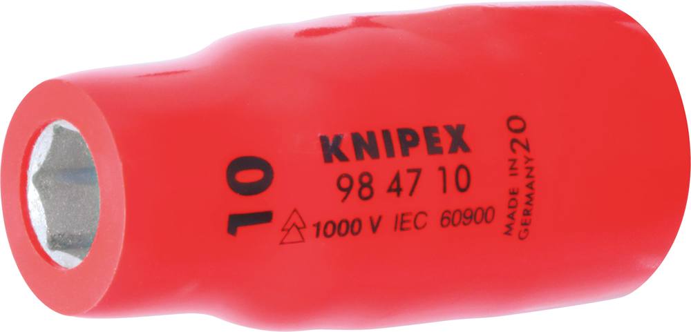 Douille 1/2' à 6 pans avec carré femelle isolée 1000v KNIPEX - 984710