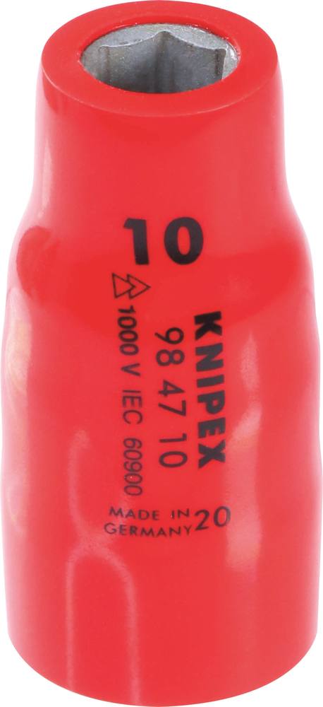 Douille 1/2' à 6 pans avec carré femelle isolée 1000v KNIPEX - 984710