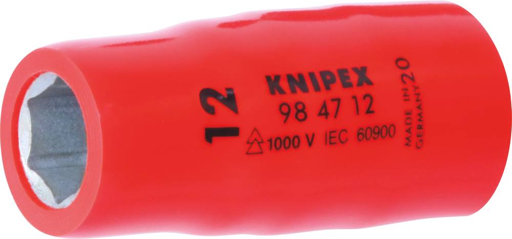 Douille 1/2' à 6 pans avec carré femelle isolée 1000v KNIPEX - 984712
