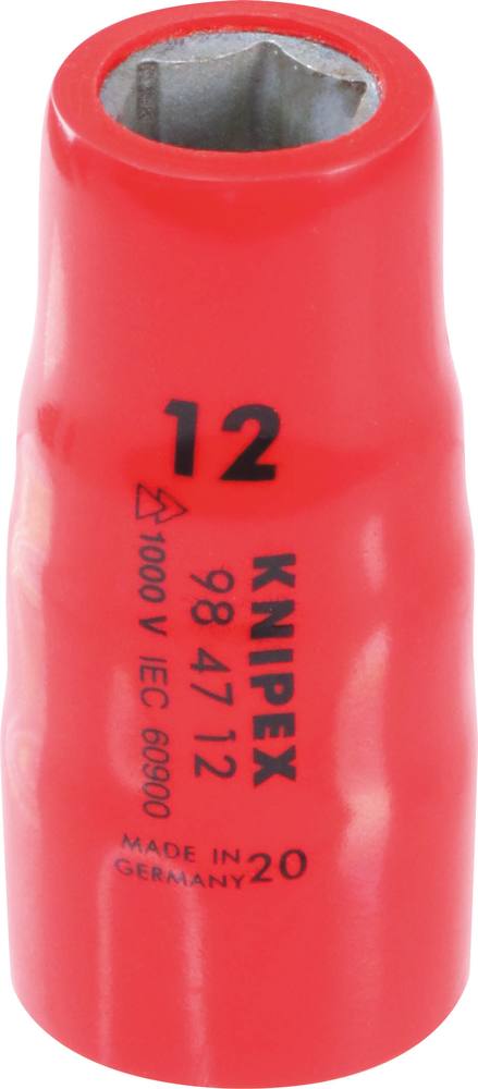 Douille 1/2' à 6 pans avec carré femelle isolée 1000v KNIPEX - 984712