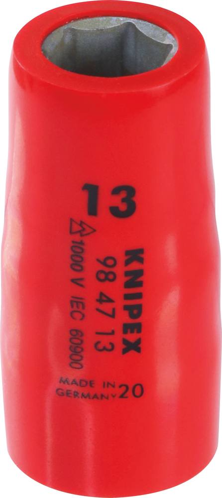 Douille 1/2' à 6 pans avec carré femelle isolée 1000v KNIPEX - 984713