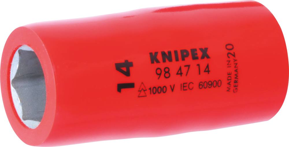 Douille 1/2' à 6 pans avec carré femelle isolée 1000v KNIPEX - 984714