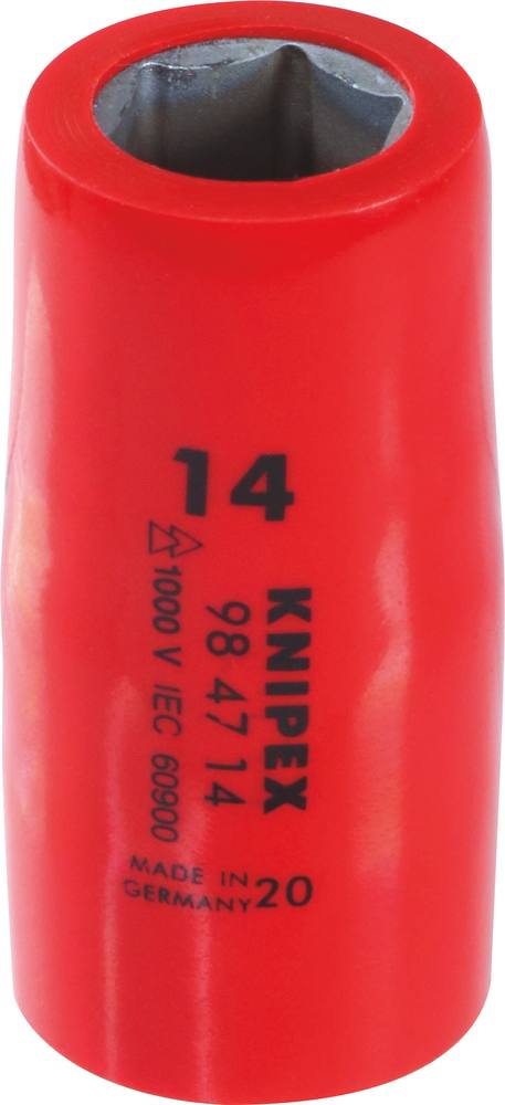 Douille 1/2' à 6 pans avec carré femelle isolée 1000v KNIPEX - 984714