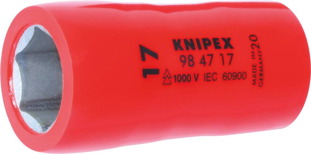 Douille 1/2' à 6 pans avec carré femelle isolée 1000v KNIPEX - 984717
