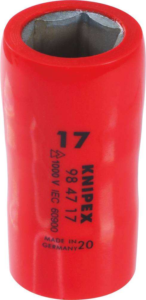 Douille 1/2' à 6 pans avec carré femelle isolée 1000v KNIPEX - 984718