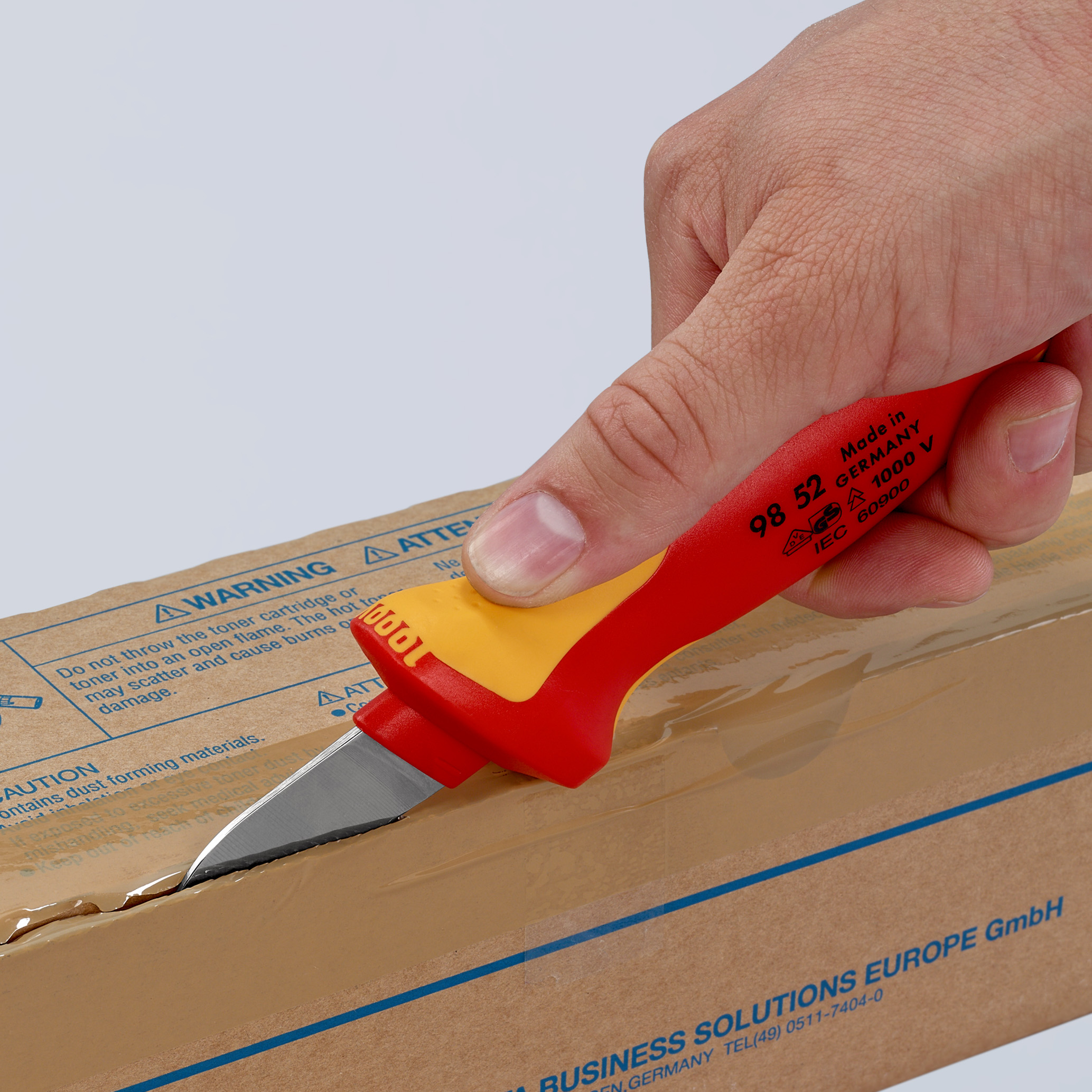 Couteau d'électricien pour câbles avec capuchon isolé KNIPEX - 9852
