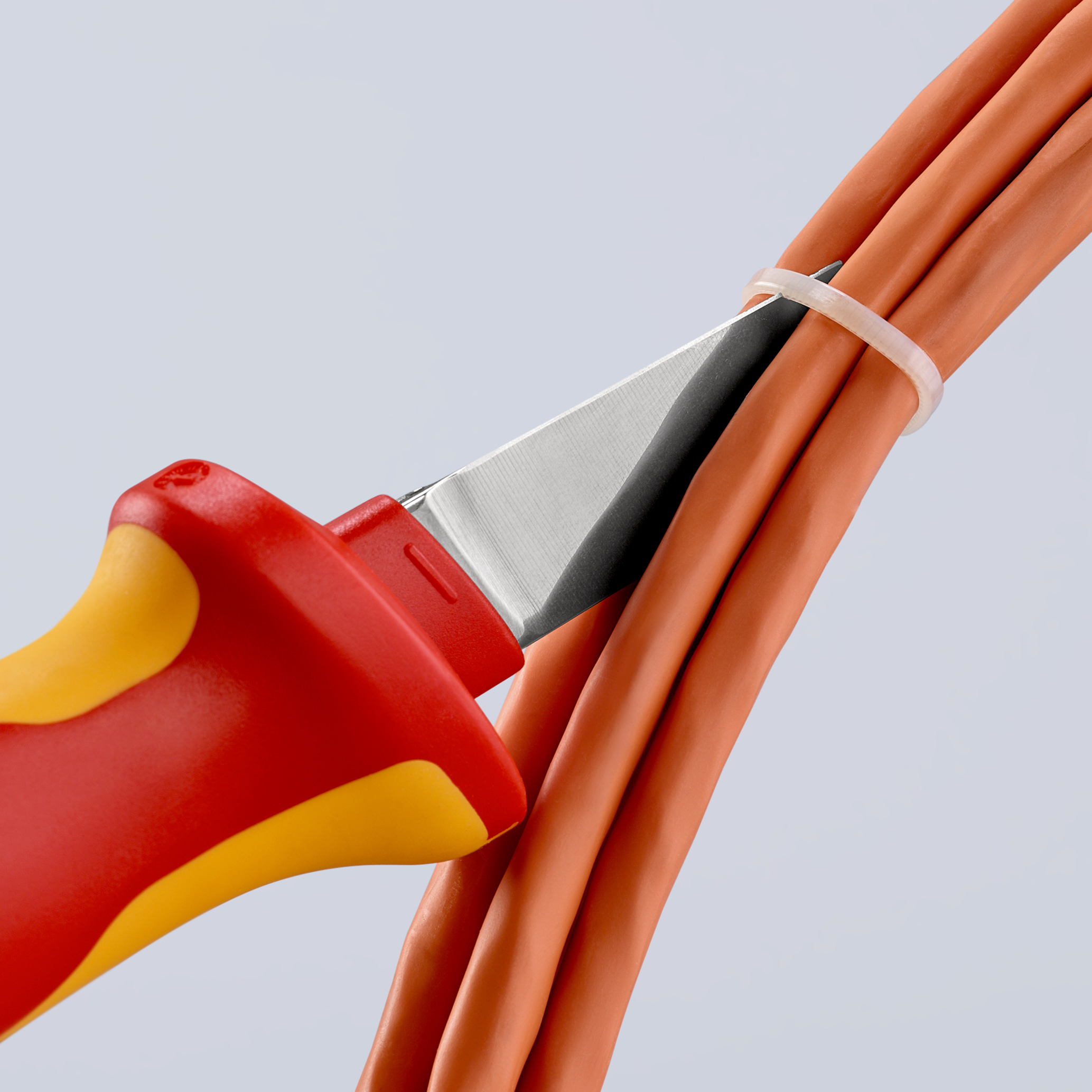 Couteau d'électricien pour câbles avec capuchon isolé KNIPEX - 9852