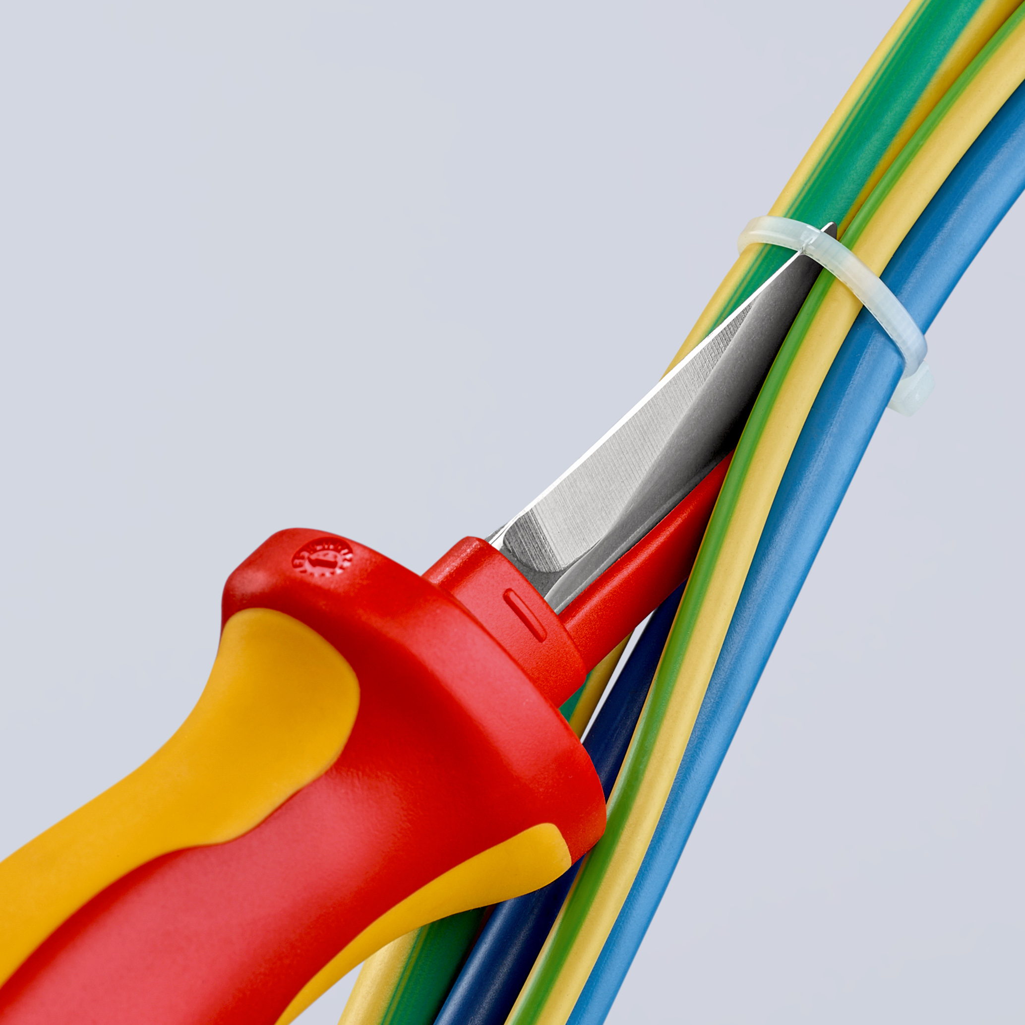 Couteau d'électricien pour câbles avec capuchon isolé lame recouverte KNIPEX - 9854