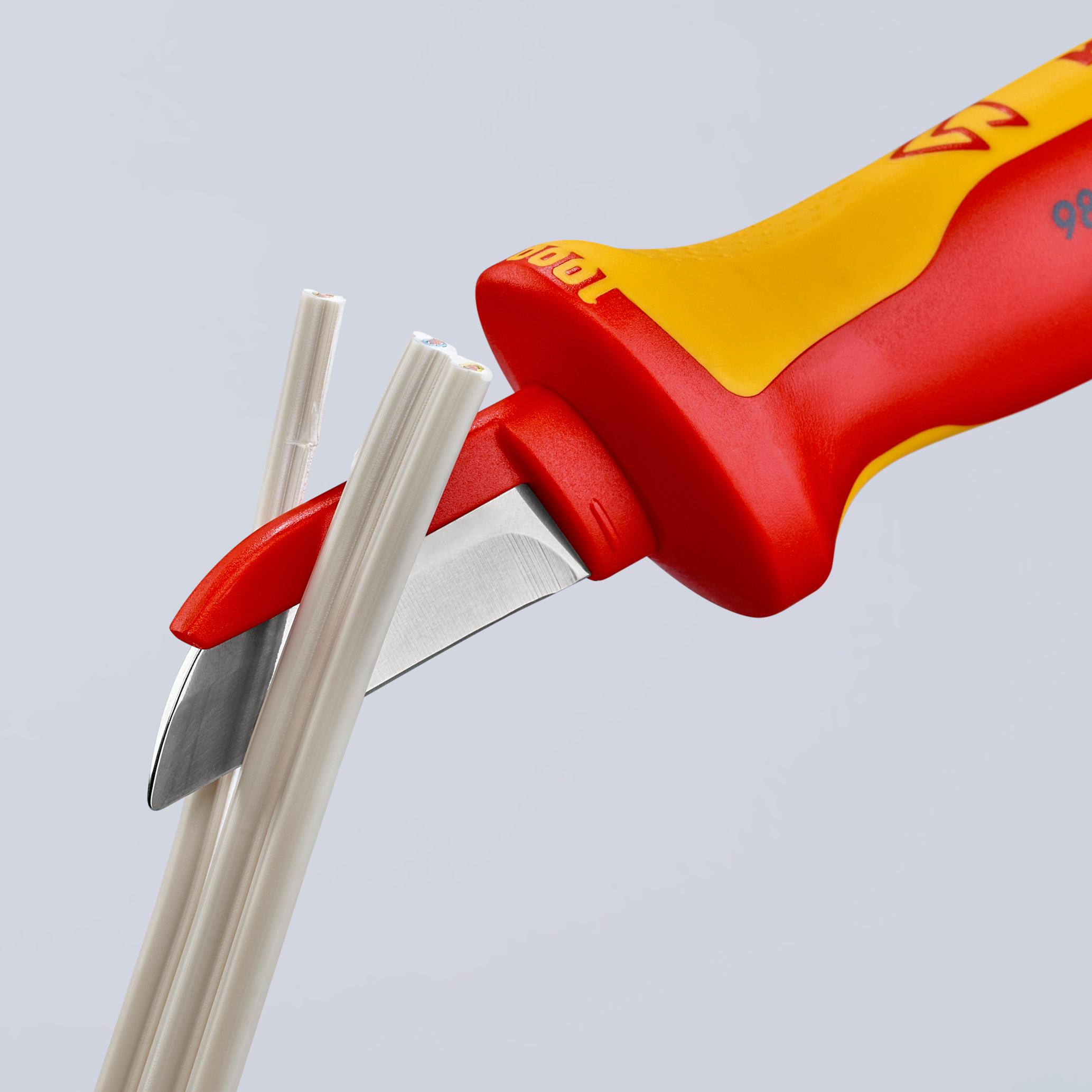 Couteau d'électricien pour câbles avec capuchon isolé lame recouverte KNIPEX - 9854