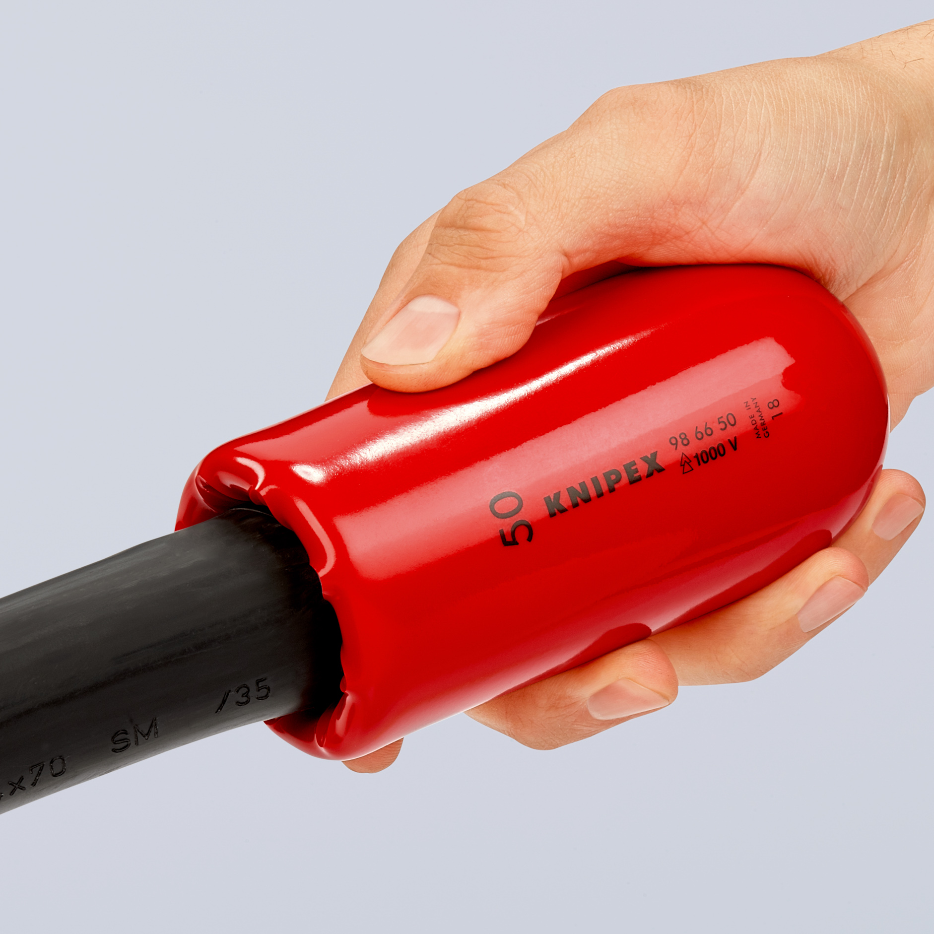 Embout de sécurité conique autobloquant 50mm- Longueur 130mm - Isolé 1000V KNIPEX - 986650