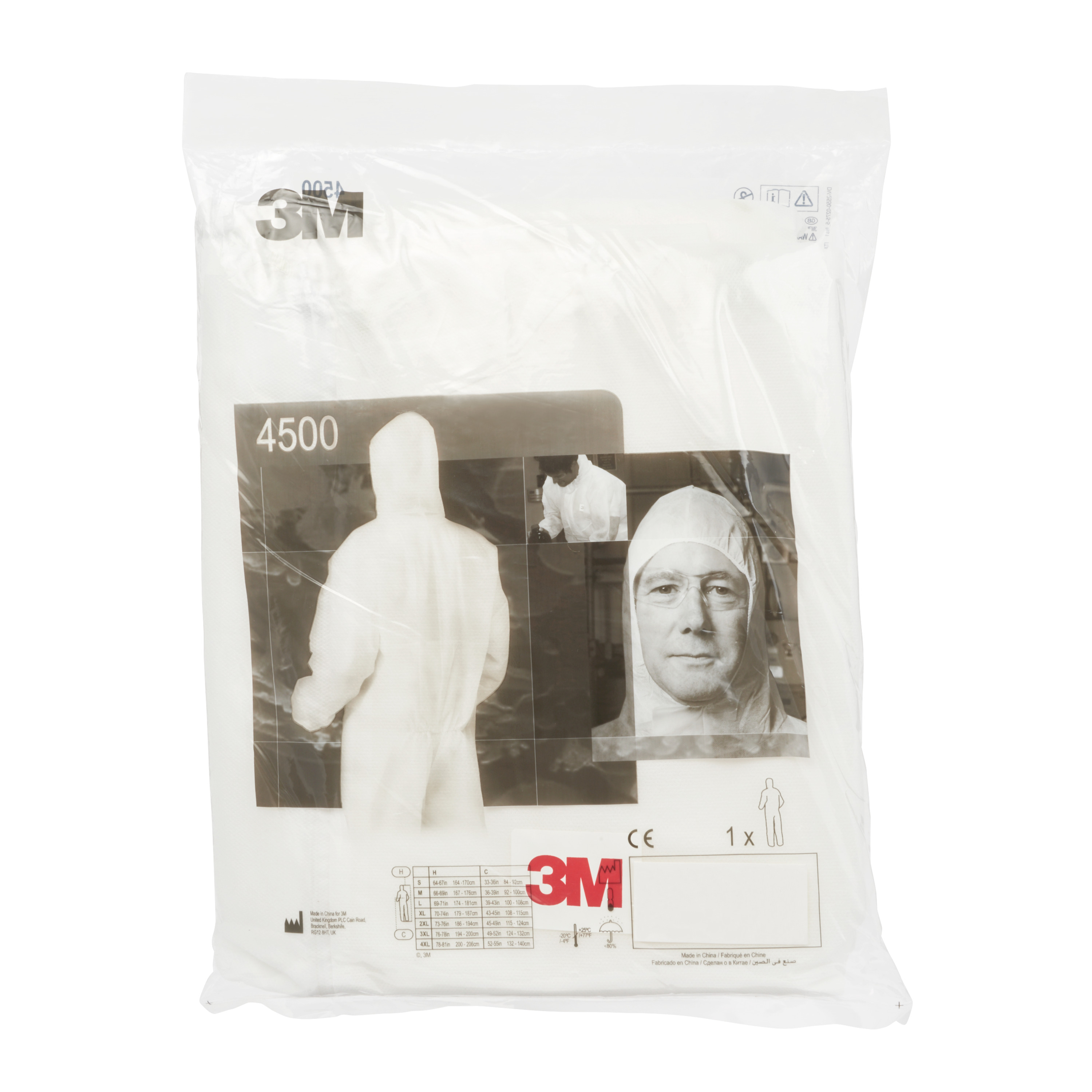 Combinaison de protection 4500 - Catégorie 1 XXL Blanc - 3M - K450300 00