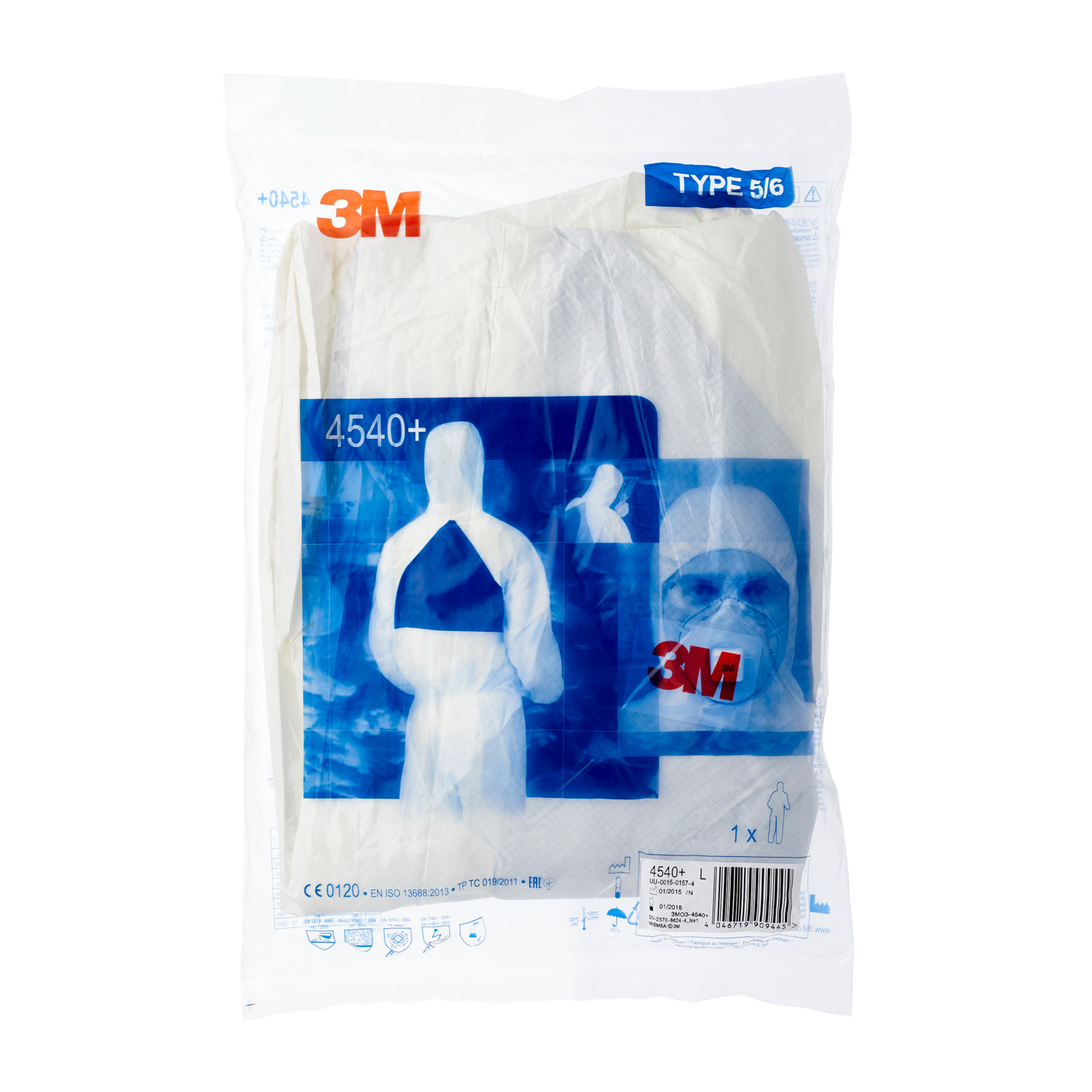 Combinaison laminé souple XL 4540+ Blanc & Bleu - 3M - K454200 00