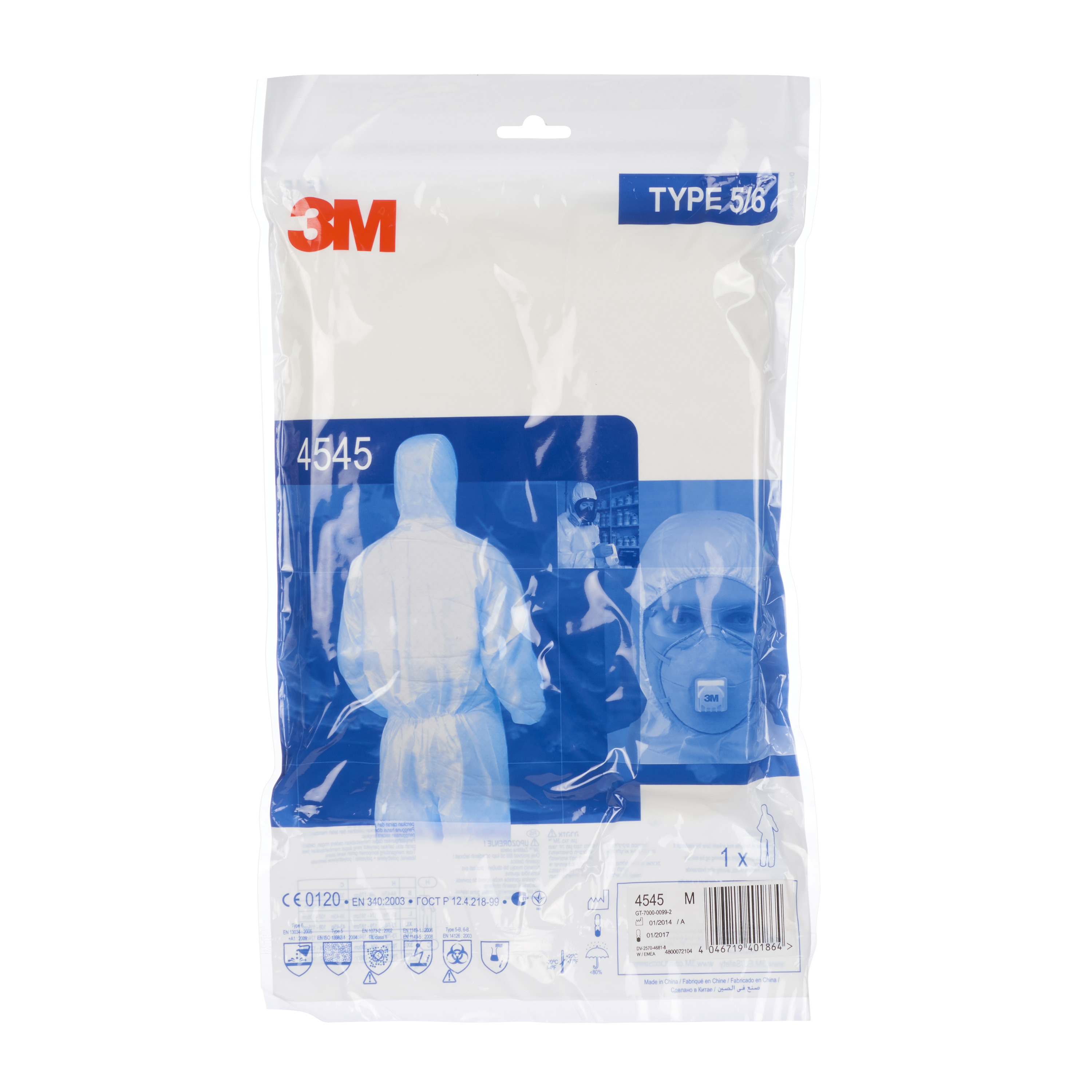 Combinaison laminé souple 4545 XXL Blanc - 3M - K45453M 00