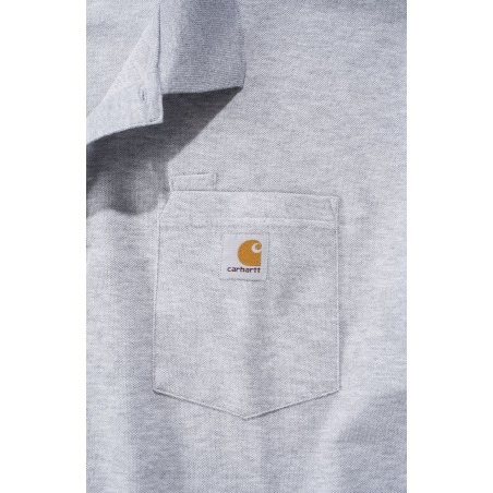 POLO avec poche et manches courtes - Gris HGY - CARHARTT - K570