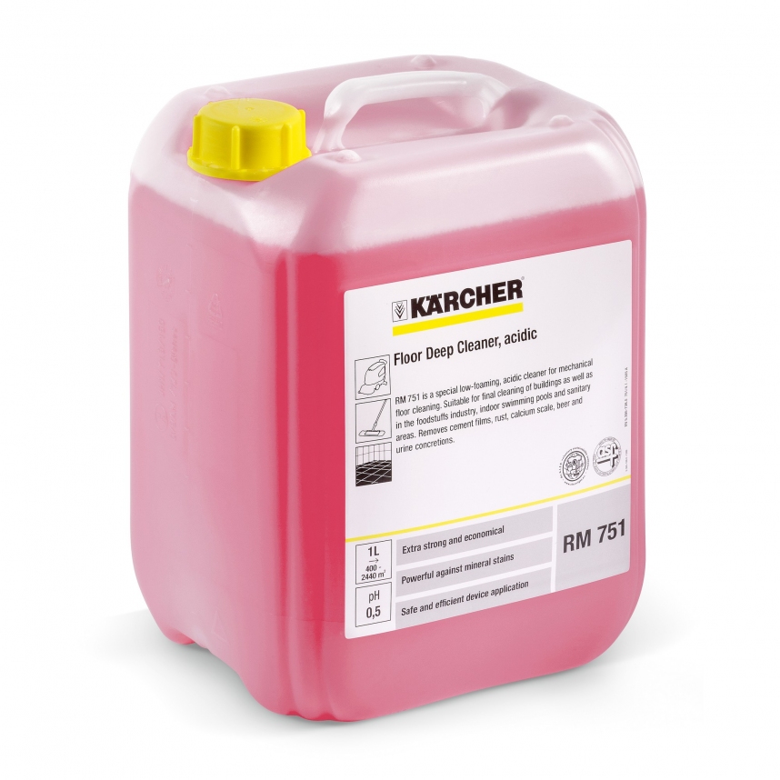 Nettoyant en profondeur pour sol acide RM 751 KÄRCHER 10 litres - 6.295-129.0