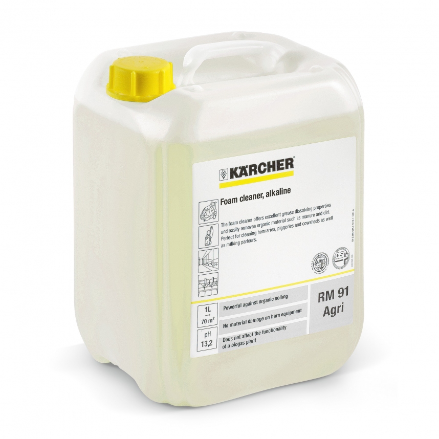 Mousse de nettoyage alcaline KÄRCHER RM 91 AGRI 10 litres - 6.295-654.0