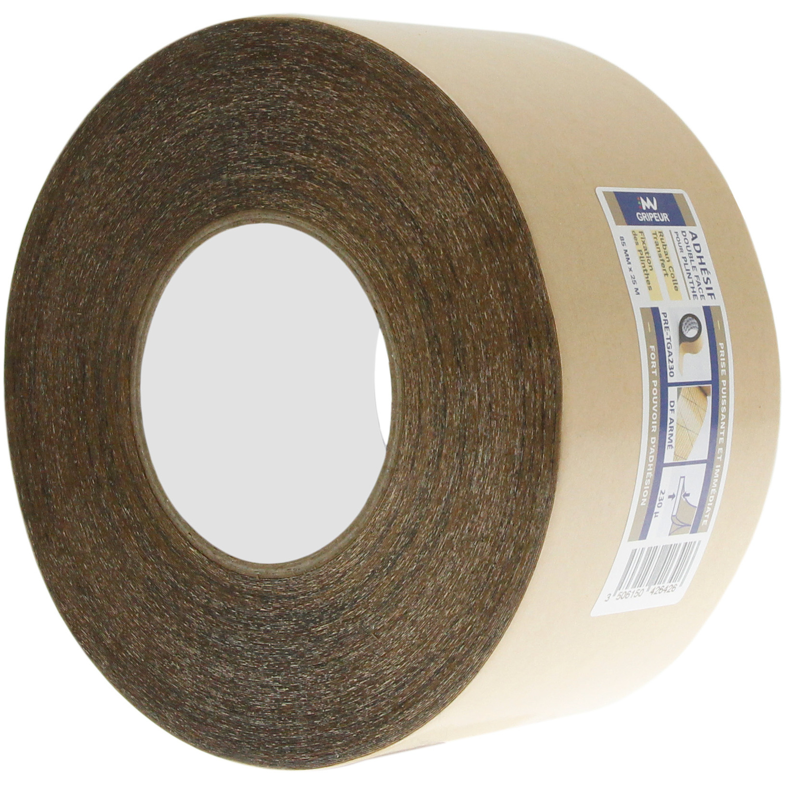 Adhésif DF Renforcé d'une Grille TGAS4-23 transparent 230µ m1 85mm x 25m LIMA - PRE-TGA230085