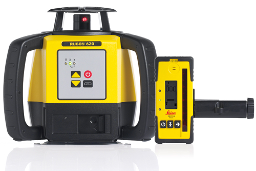 LASER LEICA RUGBY 620 COFFRET BATTERIE LI-ION ET CELLULE DE RÉCEPTION ROD EYE 160 6005986