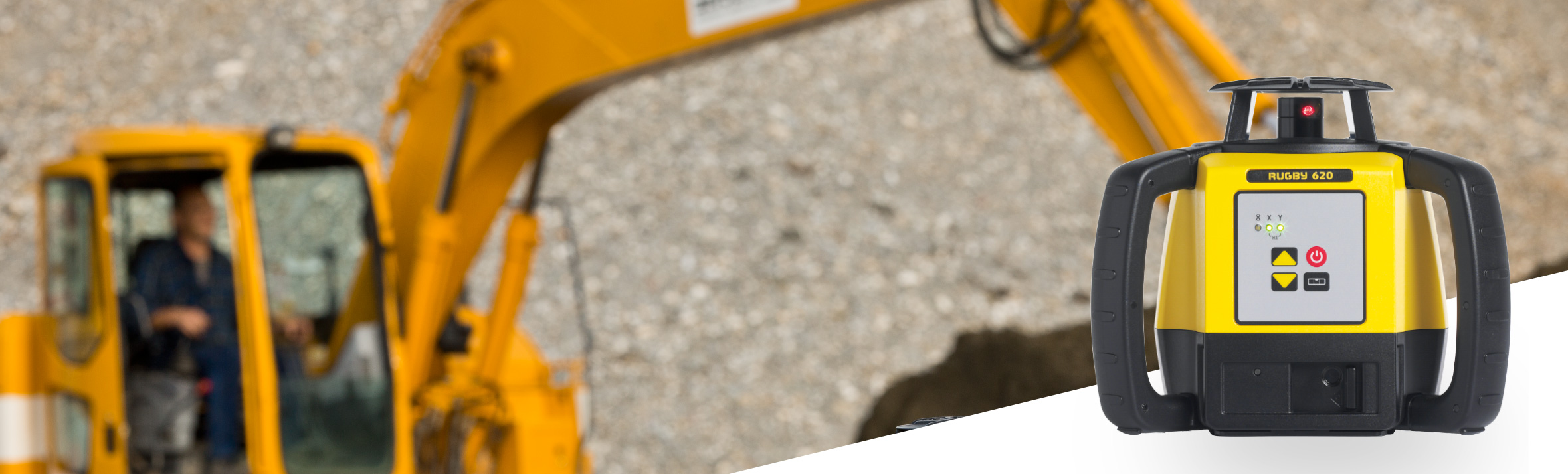 LASER LEICA RUGBY 620 COFFRET BATTERIE LI-ION ET CELLULE DE RÉCEPTION ROD EYE 160 6005986